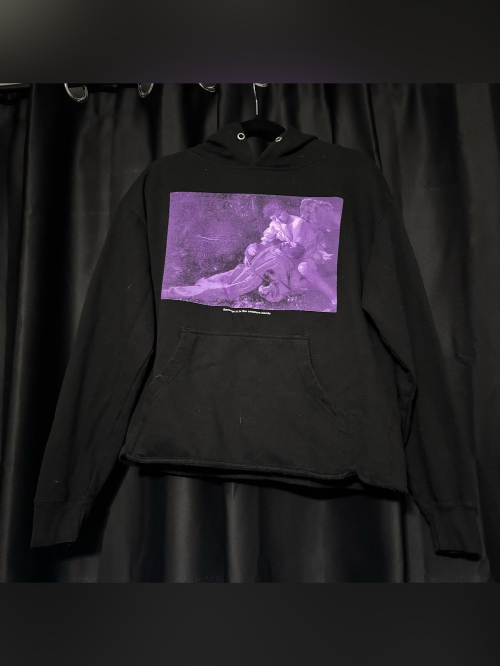 Revenge 2018 XXX Black and Purple Sacrifice of Issac Longsleeve Hoodie